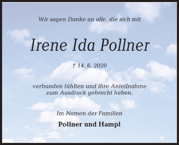 Traueranzeige von Irene Ida Pollner von Kieler Nachrichten