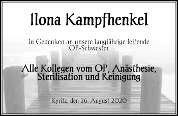 Traueranzeige von Ilona Kampfhenkel