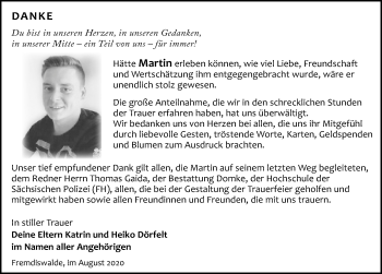 Traueranzeige von Martin  von Leipziger Volkszeitung