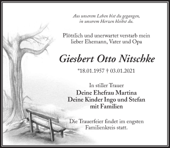 Traueranzeige von Giesbert Otto Nitschke