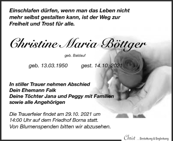 Traueranzeige von Christine Maria Böttger von Leipziger Volkszeitung