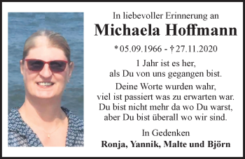 Traueranzeige von Michaela Hoffmann 