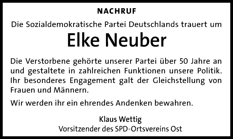  Traueranzeige für Elke Neuber vom 13.11.2021 aus Göttinger Tageblatt