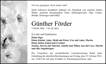 Traueranzeige von Günther Förder