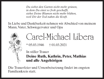 Traueranzeige von Carel-Michael Libera von Märkischen Allgemeine Zeitung