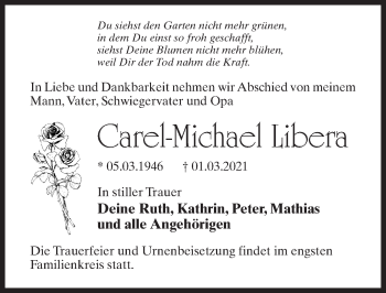 Traueranzeige von Carel-Michael Libera von Märkischen Allgemeine Zeitung