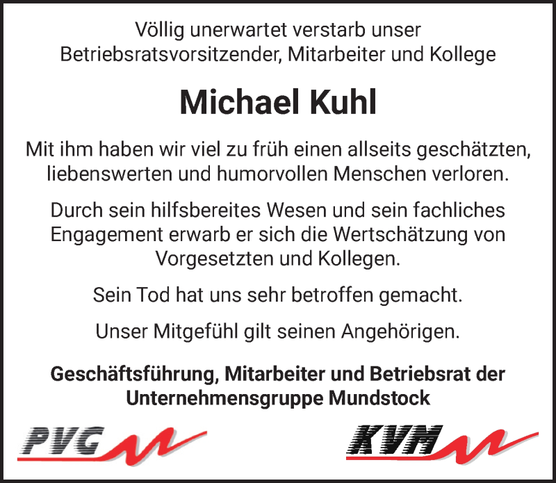  Traueranzeige für Michael Kuhl vom 18.05.2021 aus Peiner Allgemeine Zeitung