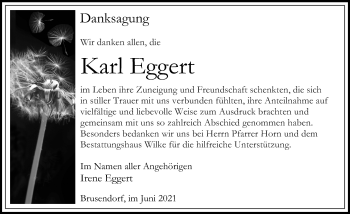 Traueranzeige von Karl Eggert von Märkischen Allgemeine Zeitung