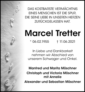 Traueranzeige von Marcel Tretter von Göttinger Tageblatt