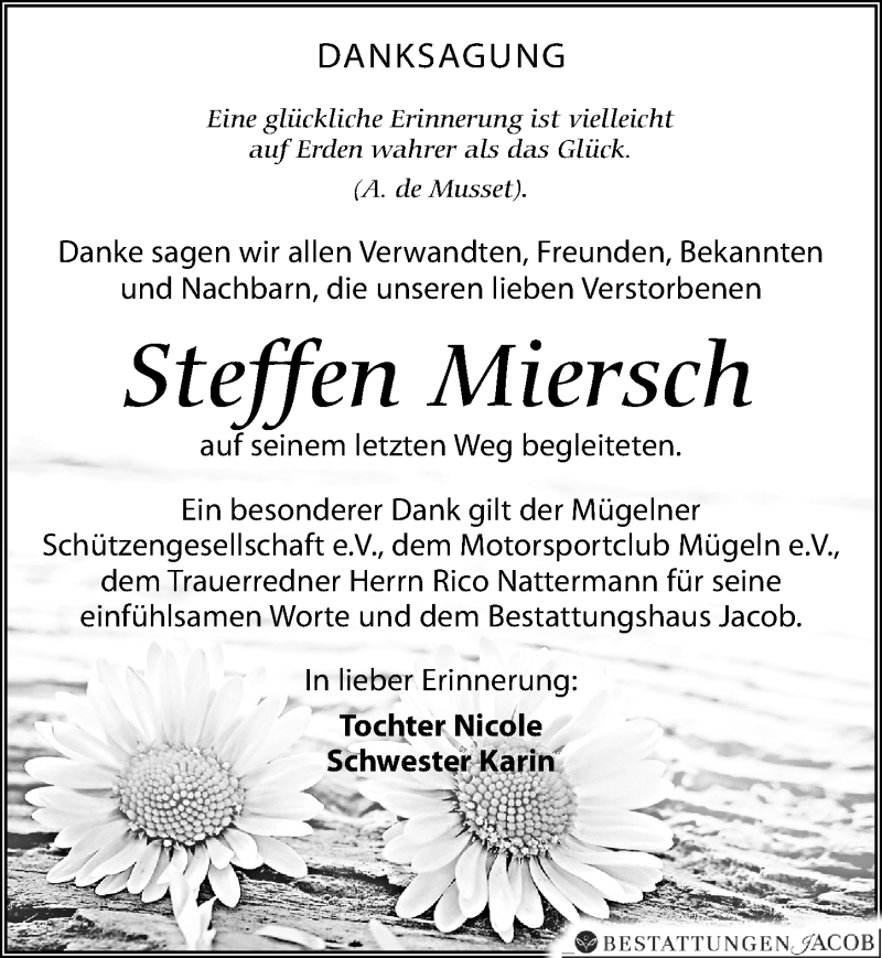  Traueranzeige für Steffen Miersch vom 03.07.2021 aus Leipziger Volkszeitung