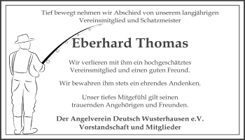 Traueranzeige von Eberhard Thomas von Märkischen Allgemeine Zeitung