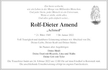 Traueranzeige von Rolf-Dieter Amend von Märkischen Allgemeine Zeitung