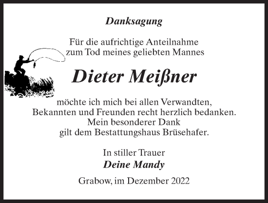 Traueranzeige von Dieter Meißner von Märkischen Allgemeine Zeitung