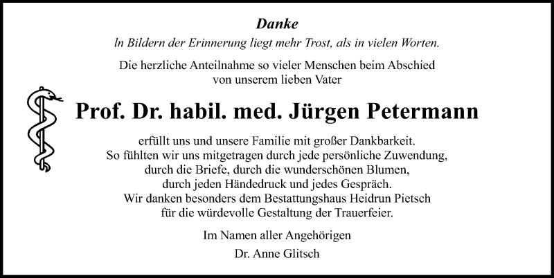  Traueranzeige für Jürgen Petermann vom 26.02.2022 aus Ostsee-Zeitung GmbH
