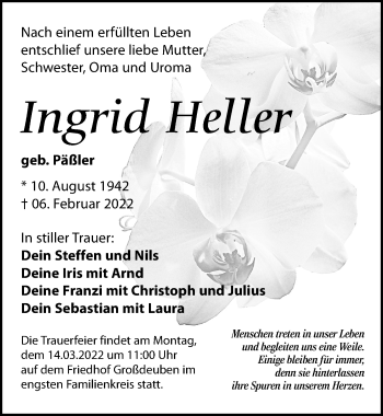 Gedenkkerzen Von Ingrid Heller | Trauer-anzeigen.de