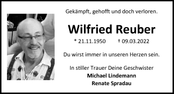 Traueranzeige von Wilfried  Reuber von Peiner Allgemeine Zeitung
