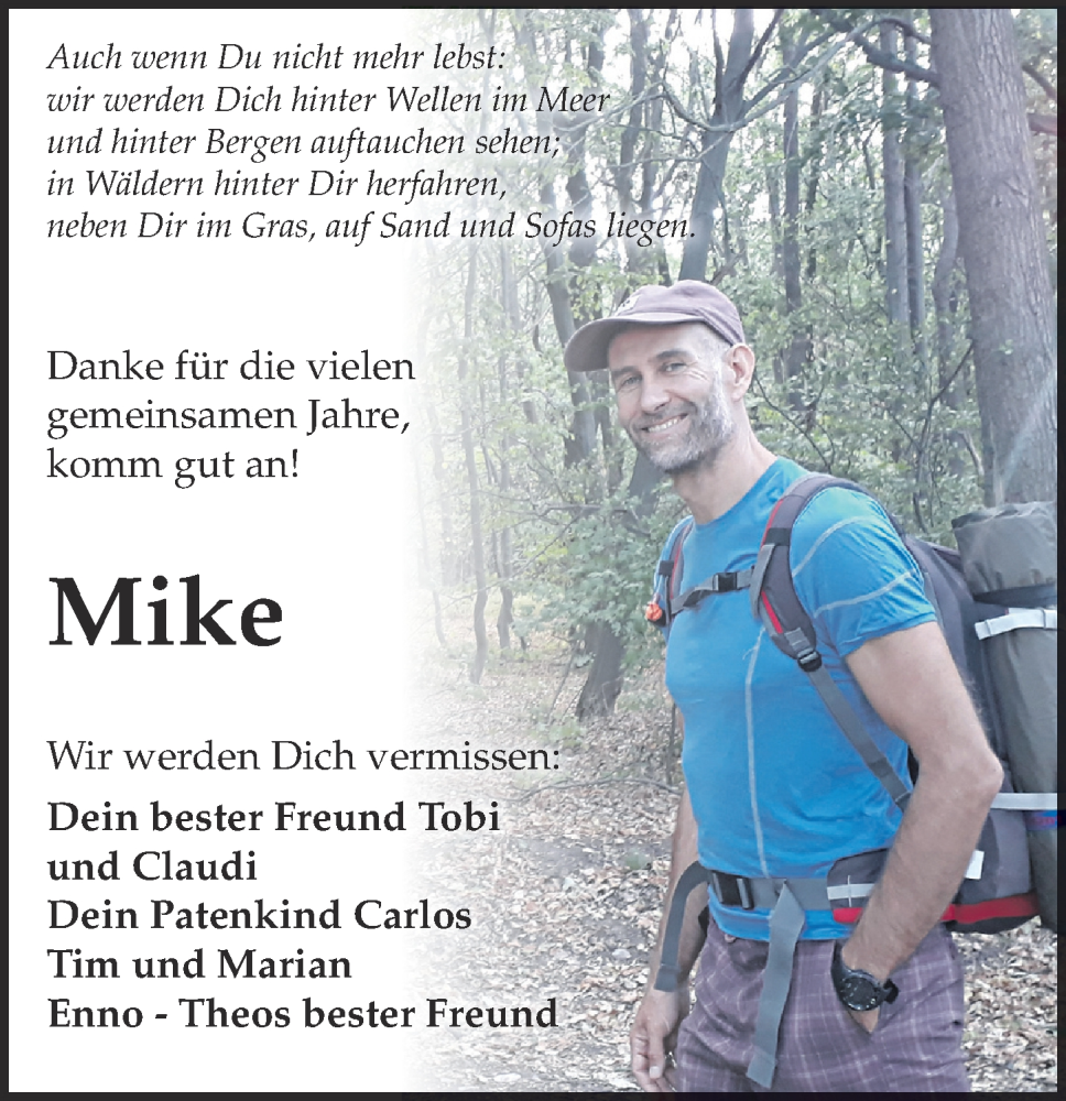  Traueranzeige für Mike Kopp vom 02.07.2022 aus Göttinger Tageblatt