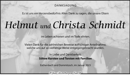 Traueranzeige von Christa Schmidt von Torgauer Zeitung