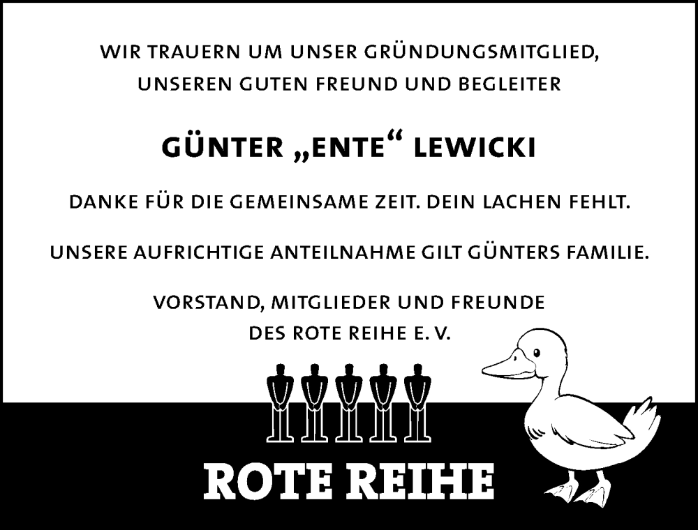  Traueranzeige für Günter Lewicki vom 08.11.2023 aus Hannoversche Allgemeine Zeitung/Neue Presse