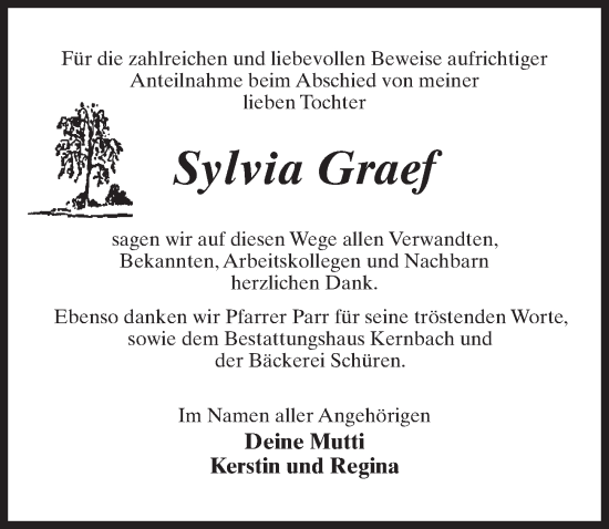 Traueranzeige von Sylvia Graef von Märkischen Allgemeine Zeitung