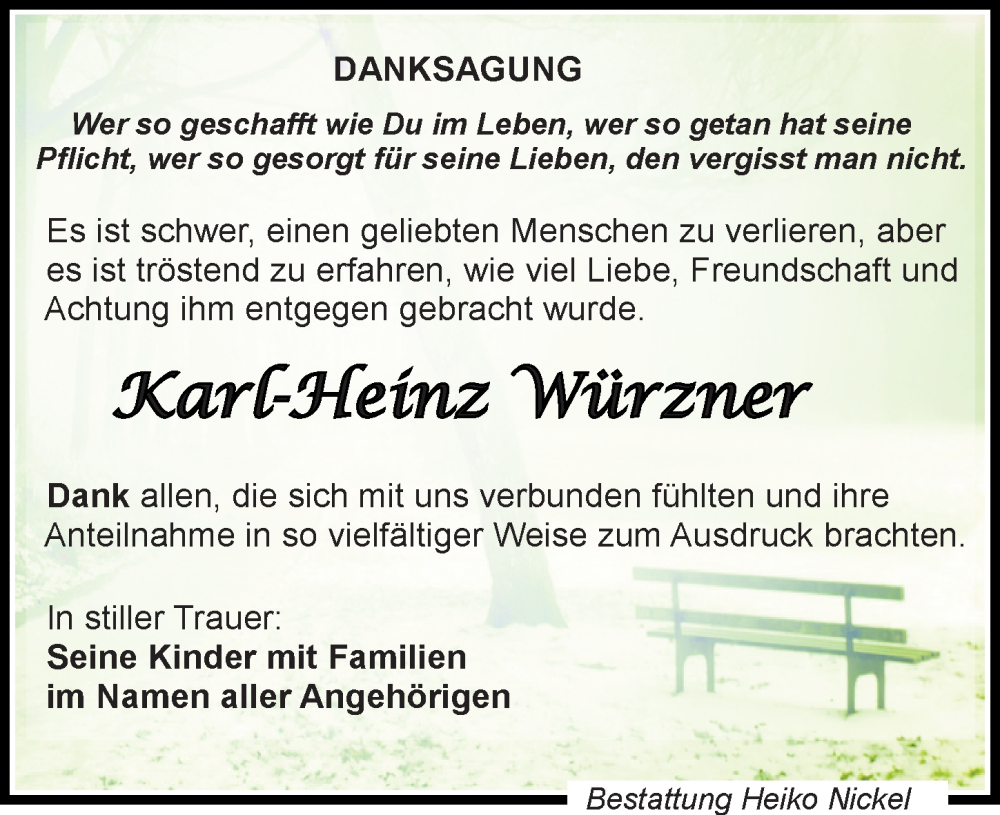  Traueranzeige für Karl-Heinz Würzner vom 30.12.2023 aus Leipziger Volkszeitung