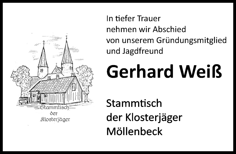  Traueranzeige für Gerhard Weiß vom 17.02.2023 aus Schaumburger Nachrichten
