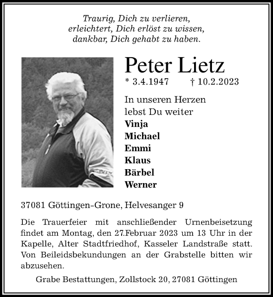 Gedenkkerzen Von Peter Lietz | Trauer-anzeigen.de