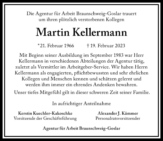 Traueranzeige von Martin Kellermann von Peiner Allgemeine Zeitung