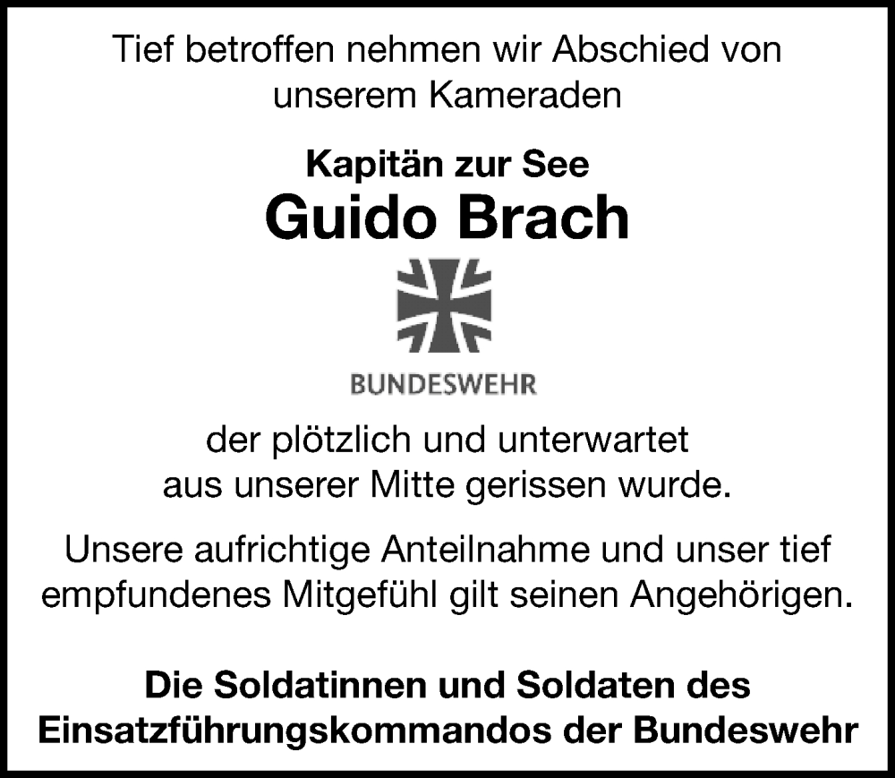 Traueranzeige für Guido Brach vom 01.04.2023 aus Märkischen Allgemeine Zeitung