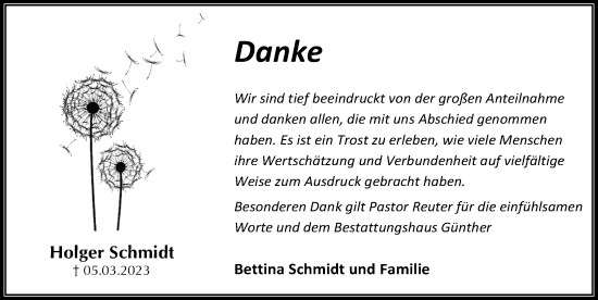 Traueranzeige von Holger Schmidt von Göttinger Tageblatt