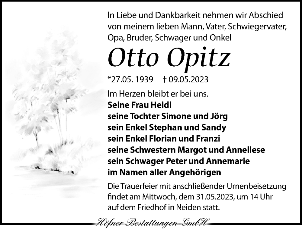  Traueranzeige für Otto Opitz vom 20.05.2023 aus Torgauer Zeitung