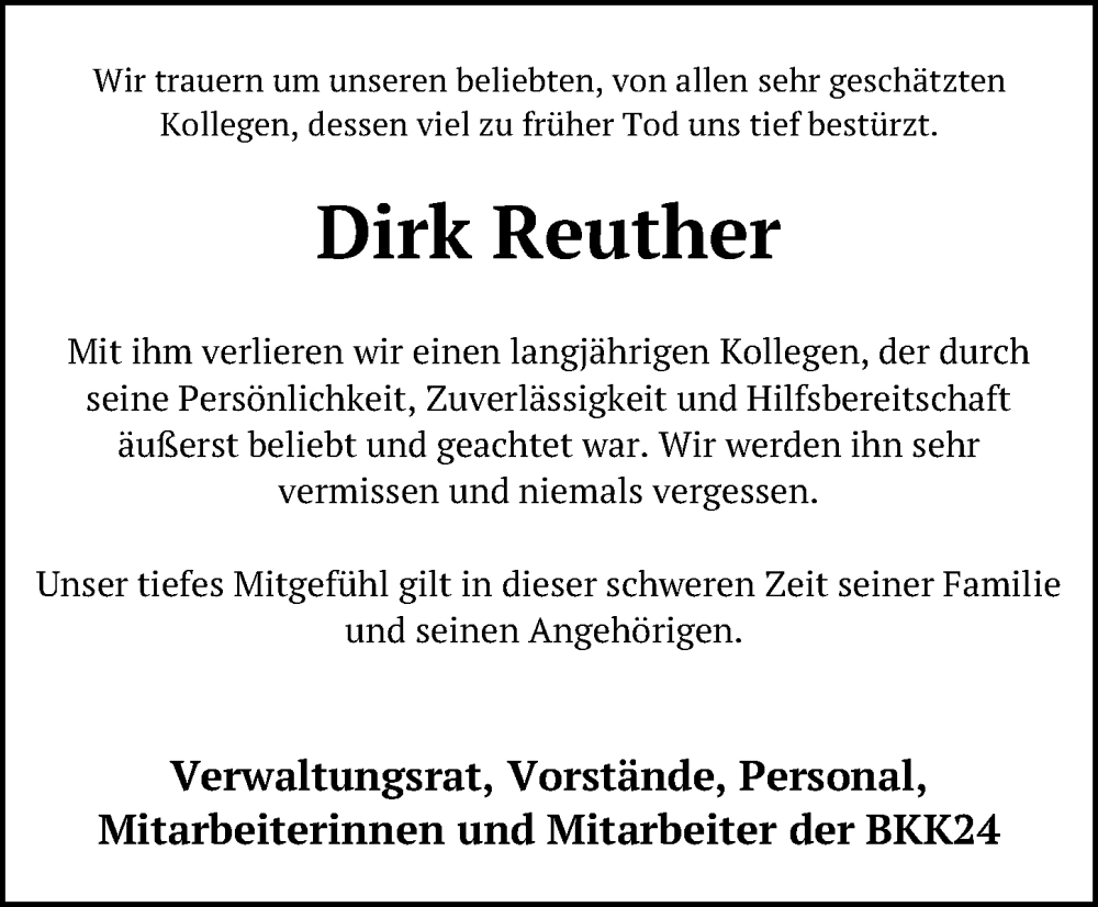  Traueranzeige für Dirk Reuther vom 10.06.2023 aus Leipziger Volkszeitung