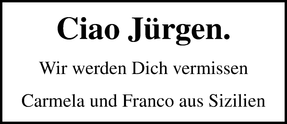  Traueranzeige für Jürgen Herbert Engel vom 19.01.2024 aus Lübecker Nachrichten