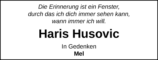Traueranzeige von Haris Husovic von Hannoversche Allgemeine Zeitung/Neue Presse