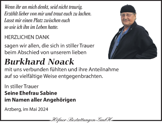 Traueranzeige von Burkhard Noack von Torgauer Zeitung