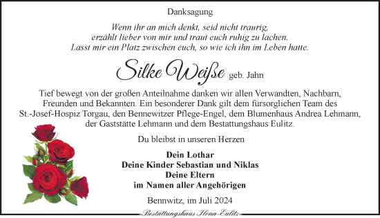 Traueranzeige von Silke Weiße von Torgauer Zeitung