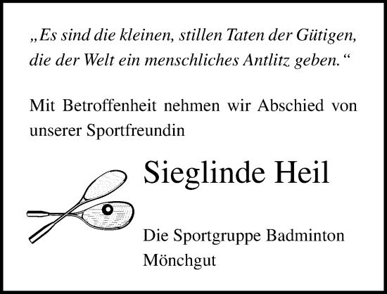 Traueranzeige von Sieglinde Heil von Ostsee-Zeitung GmbH