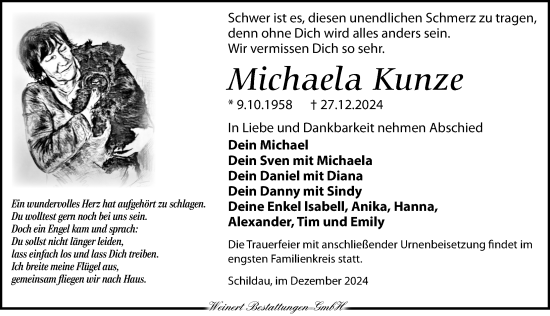 Traueranzeige von Michaela Kunze von Torgauer Zeitung