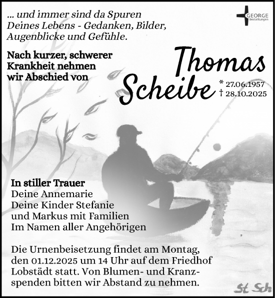 Traueranzeige von Thomas Scheibe von Leipziger Volkszeitung
