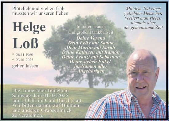 Traueranzeige von Helge Loß von Torgauer Zeitung
