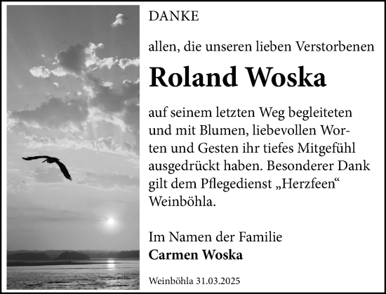 Traueranzeige von Roland Woska von Sächsische Zeitung