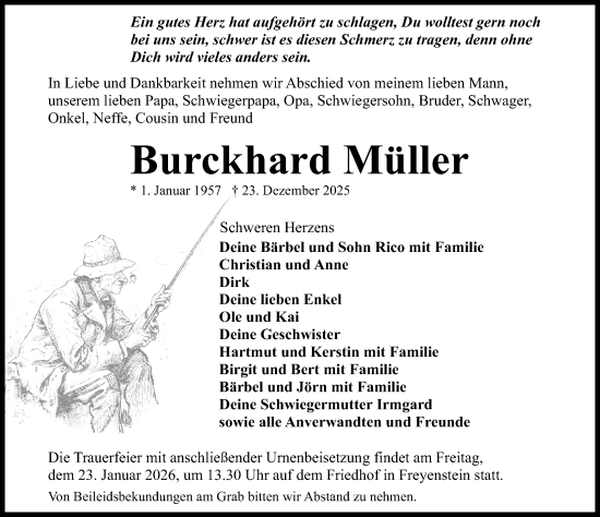 Traueranzeige von Burckhard Müller von Wochenspiegel
