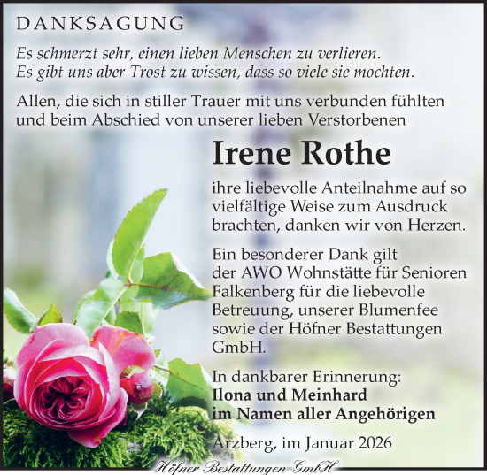 Traueranzeige von Irene Rothe von Torgauer Zeitung