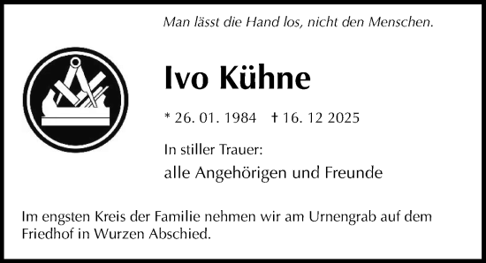 Traueranzeige von Ivo Kühne von Torgauer Zeitung