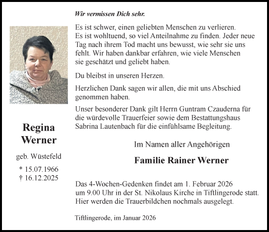 Traueranzeige von Rainer Werner von Eichsfelder Tageblatt