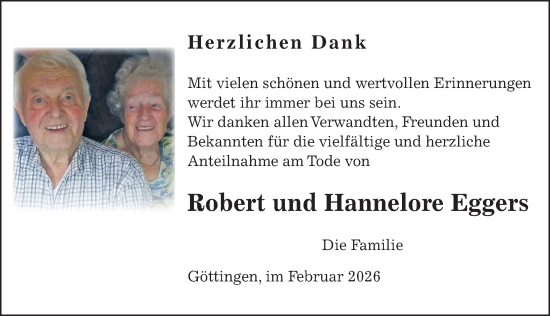 Traueranzeige von Hannelore Eggers von Göttinger Tageblatt