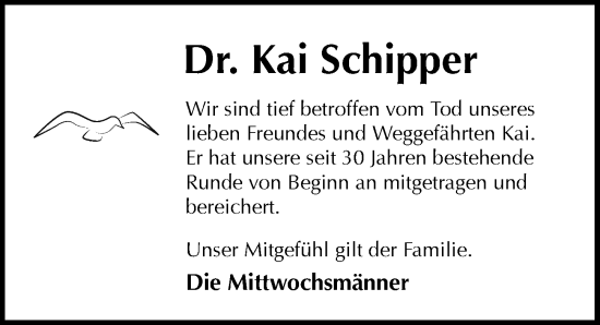 Traueranzeige von Kai Schipper von Die Harke