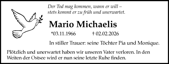 Traueranzeige von Mario Michaelis von Leipziger Volkszeitung