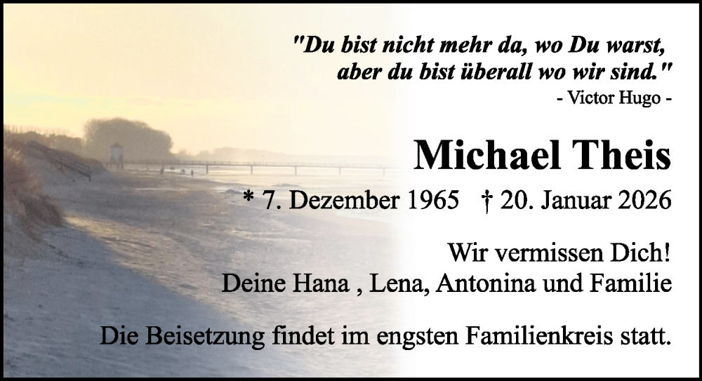  Traueranzeige für Michael Theis vom 07.02.2026 aus Sächsische Zeitung